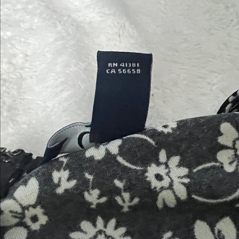 Chaps Women’s Floral Lightweight Long Sleeve Black Dress - M - Picture 8 of 11